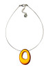 Origins Hollow Nugget Orange Matte Glow Pendant Necklace