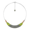 Nature Bijoux Mambe Black Mother Of Pearl and Lime Green Necklace