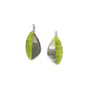 Nature Bijoux Mambe Black Mother Of Pearl Lime Green Earrings