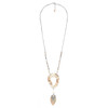 Nature Bijoux Altai Shell and Banana Bark Pink Pearl Necklace