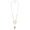 Nature Bijoux Altai Shell and Banana Bark Pink Pearl Necklace