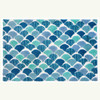 Simple Spaces Mermaid Scales Aqua Accent Rug