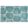 Simple Spaces Green Scallop Shells Accent Rug