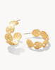 Spartina 449 Gold Sand Dollar Seafoam Hoop Earrings  