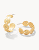 Spartina 449 Gold Sand Dollar Seafoam Hoop Earrings  