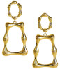 Lisi Lerch Gold Bamboo Rectangle Hoop Earrings