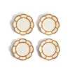 Two's Company Bamboo Touch Rim Side Plate Set of 4
