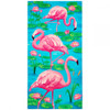 Flamingos In The Lotus Flowers Beach Towel