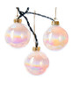 Kurt Adler Iridescent 6 Glass Christmas Balls Multicolor Color Changing Light Strand Set