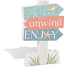 Relax Unwind Enjoy Tabletop Decor Directional Sign