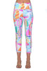 Cecilia Pattern Printed Cropped Leggings Sailboat