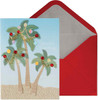 Decorated Palm Trees Christmas Card