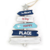 The Beach Happy Place Directional Sign Christmas Tree Ornament