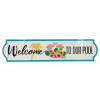 Welcome To Our Pool Tropical Wall Sign