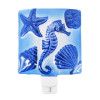 Hand Painted Royal Blue Art Glass Sea Life Night Light  