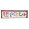 To The Pool Directional Arrow Framed Wall Sign