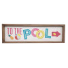 To The Pool Directional Arrow Framed Wall Sign