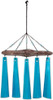 Sunset Vista Turquoise Sea Glass Dangles Tropical Wind Chime
