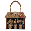 Mary Frances Open Bar Wine Barrels Top Handle Purse