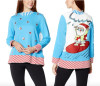 Berek Surfing Santa Bright Blue Sweatshirt Top
