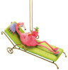 Cape Shore Flamingo With A Tropical Cocktail On A Pool Lounge Chair Christmas Tree Ornament