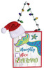 Cape Shore Naughty Nice Mermaid Santa Check List Sign Christmas Tree Ornament