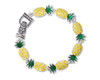 Periwinkle Enamel Pineapple Link Bracelet  