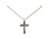Abalone Gold Cross Necklace