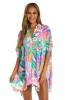 Sunshine 79 Fantasy Vacation Resort Button Down Shirt Swimsuit Cover Up