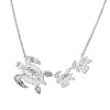 NAU-T Girl Mama and Two Baby Sea Turtles Silver Necklace