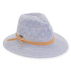 Sun N Sand Poly Braid Light Denim Blue Safari Hat
