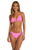 Sunshine 79 Gypset Halter Triangle Swim Top Solid Electric Pink