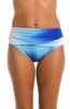 La Blanca Ocean Oasis Sapphire Blue Mid-Waist Sash Band Swim Bottoms