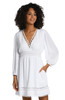 La Blanca Illusion Covers White Boho Dress Swim Cover Up