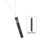 Jilzarah Black Midnight Palm Reversible Vertical Bar Silver Necklace