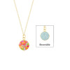 Jilzarah Beach Day Reversible Medallion Gold Necklace 