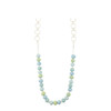 Jilzarah Bermuda Blue Beads Silver Loop Chain Long Necklace 