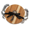 Oak & Olive Wood Crab Shaped Cheese Board Set