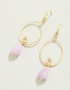 Spartina 449 Spring Fling Lilac Stone Drop Gold Earrings