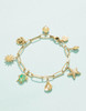 Spartina 449 Seashore Sea Life Gold Charm Link Bracelet