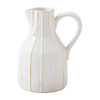 Mud Pie White Stoneware Textured Small Jug Vase