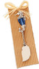Mud Pie Blue Glass Seahorse Silver Spreader