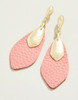 Spartina 449 Lilac Leather Petal Dangle Terra Cotta Earrings  