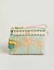 Spartina 449 Palm Beach Seafoam Maci Wristlet Clutch Purse