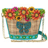 Sun-Kissed Floral Butterfly Crossbody Purse Hand Bag