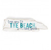 Love You To The Beach Driftwood Shaped Tabletop Sign