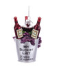 Kurt Adler Noble Gems™ Christmas Wine Bucket List Glass Ornament