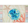 Olivia's Home Pastel Coastal Sealife Ultra Thin Accent Rug