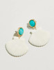 Spartina 449 Shellie Scallop Shell and Amazonite Earrings  