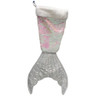 Fancy That Silver & Iridescent White Sequin Mermaid Tail Christmas Stocking